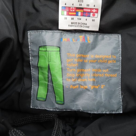 Spyder Unisex Kids Child 4 Solid Black Winter Snow Pants Pockets XT Waterproof - Picture 9 of 13